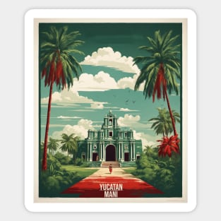 Mani Yucatan Mexico Vintage Tourism Travel Magnet